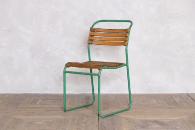 green-vintage-stacking-chairs-front-view